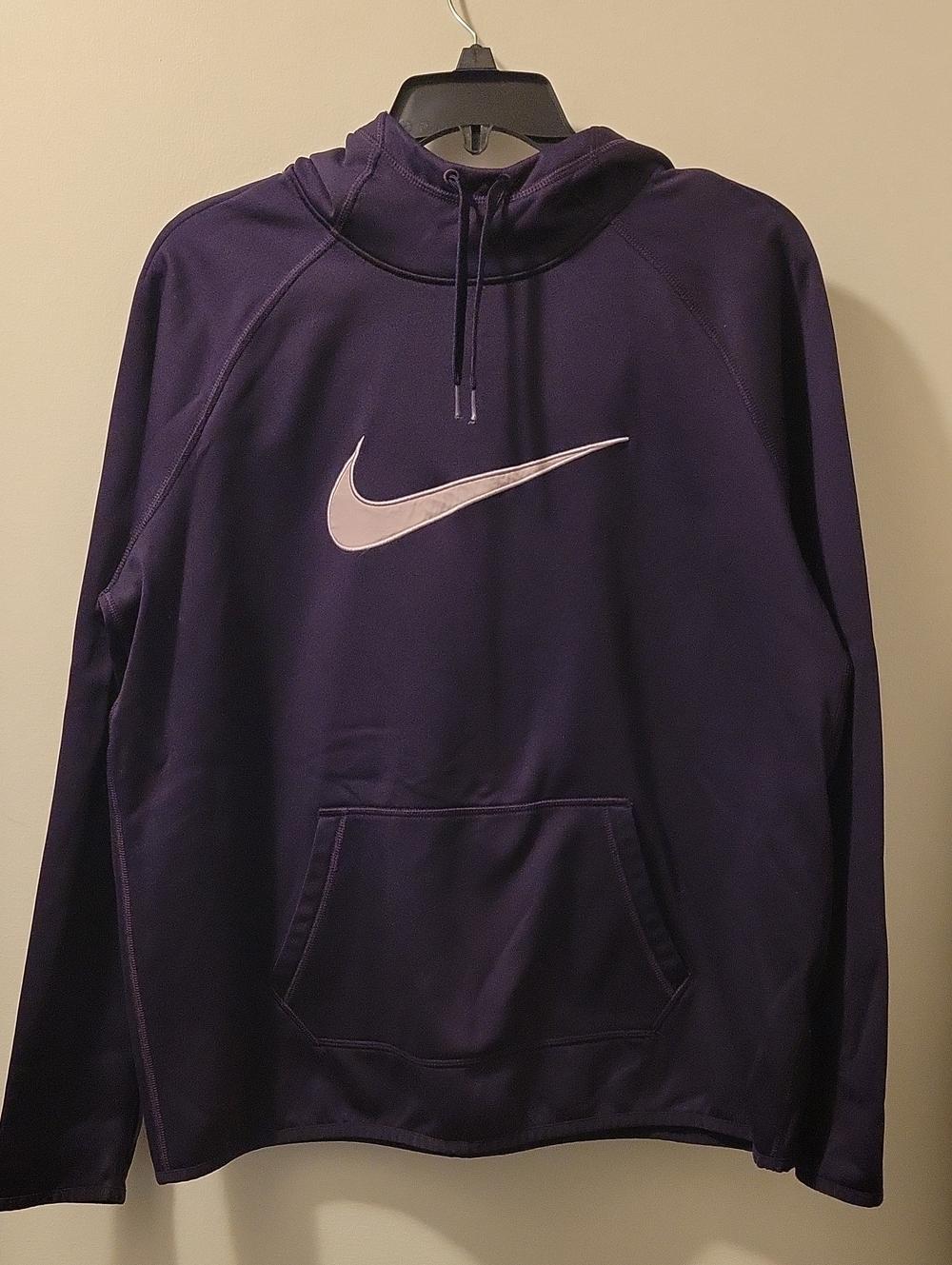 Nike Purple Pullover Hoodie with White Swoosh